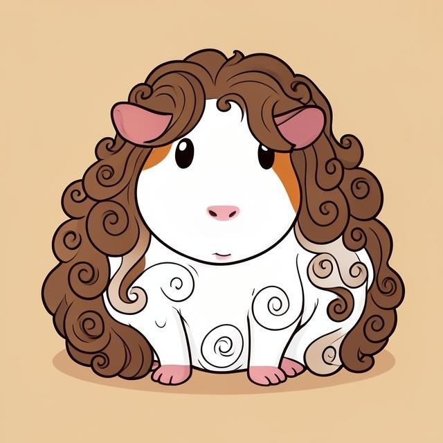 Texel Guinea Pig illustration